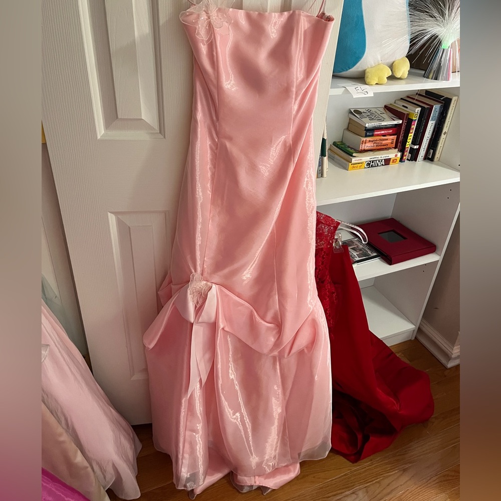 Jessica McClinktok pink pre-teen pageant/prom dress